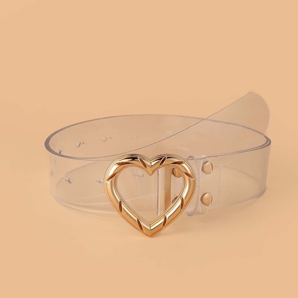 

Heart Buckle Clear Belt