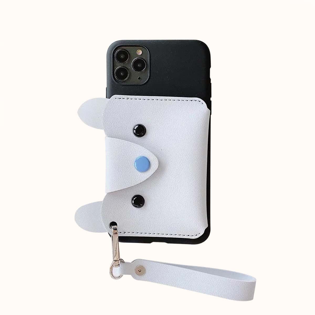 

Cartoon Card Package Phone Case, Black and white