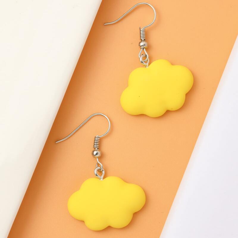 

Cloud Drop Earrings, Yellow