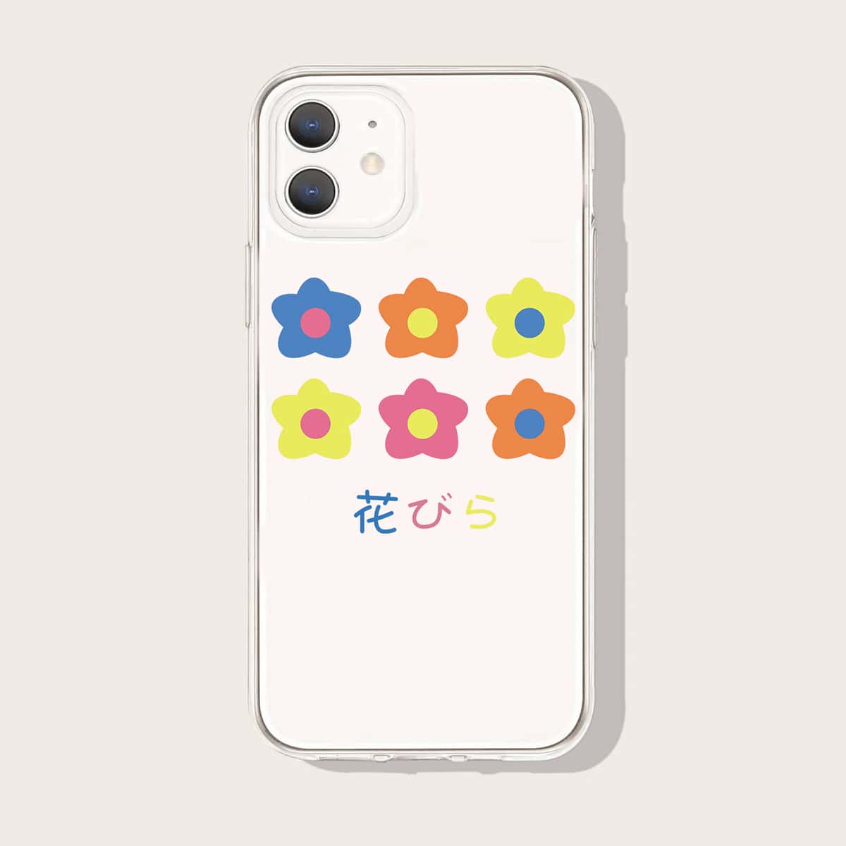 

Floral Print Phone Case, Clear