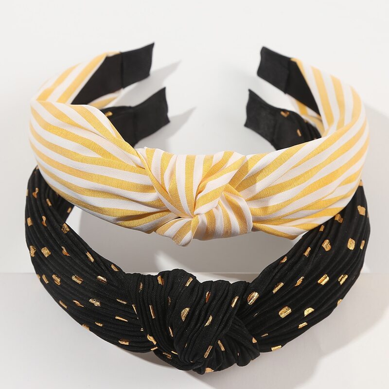 

2pcs Knot Design Headband, Multicolor
