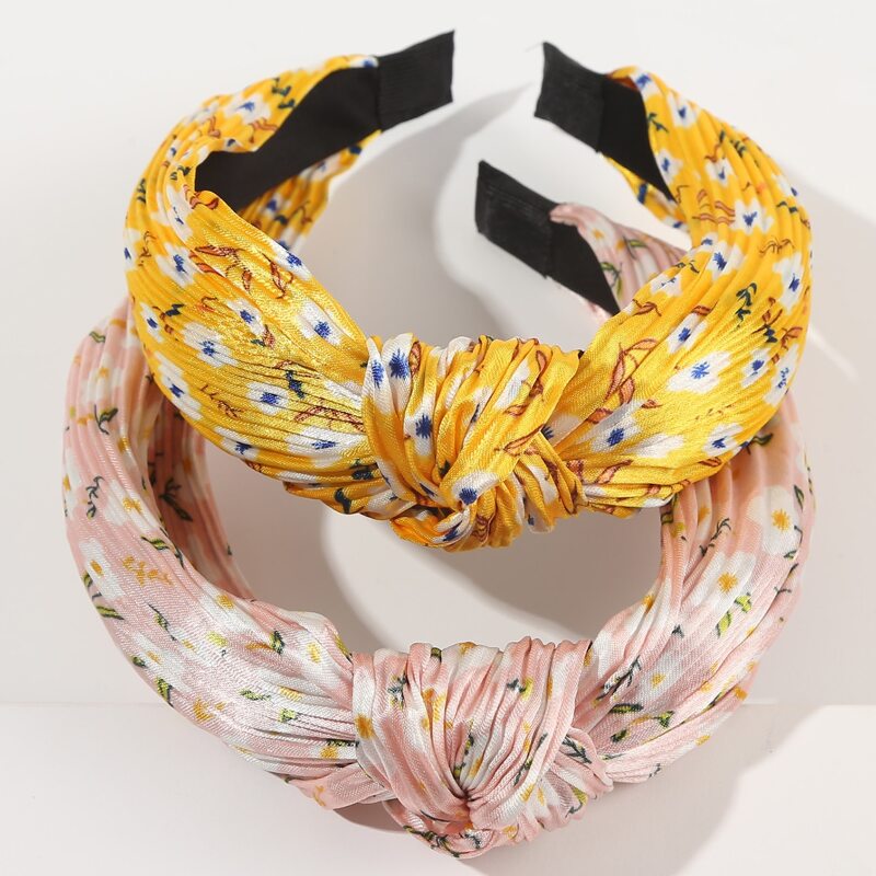 

2pcs Knot Design Headband, Multicolor