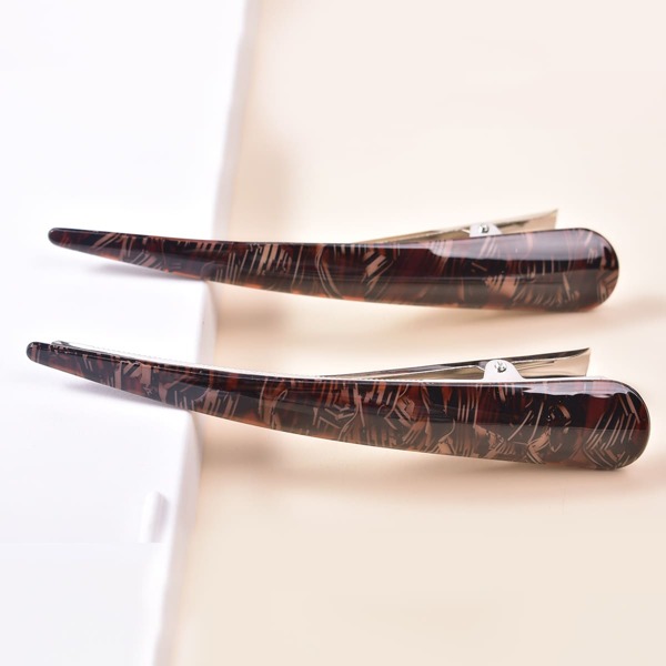

2pcs Acrylic Decor Hair Clip, Multicolor