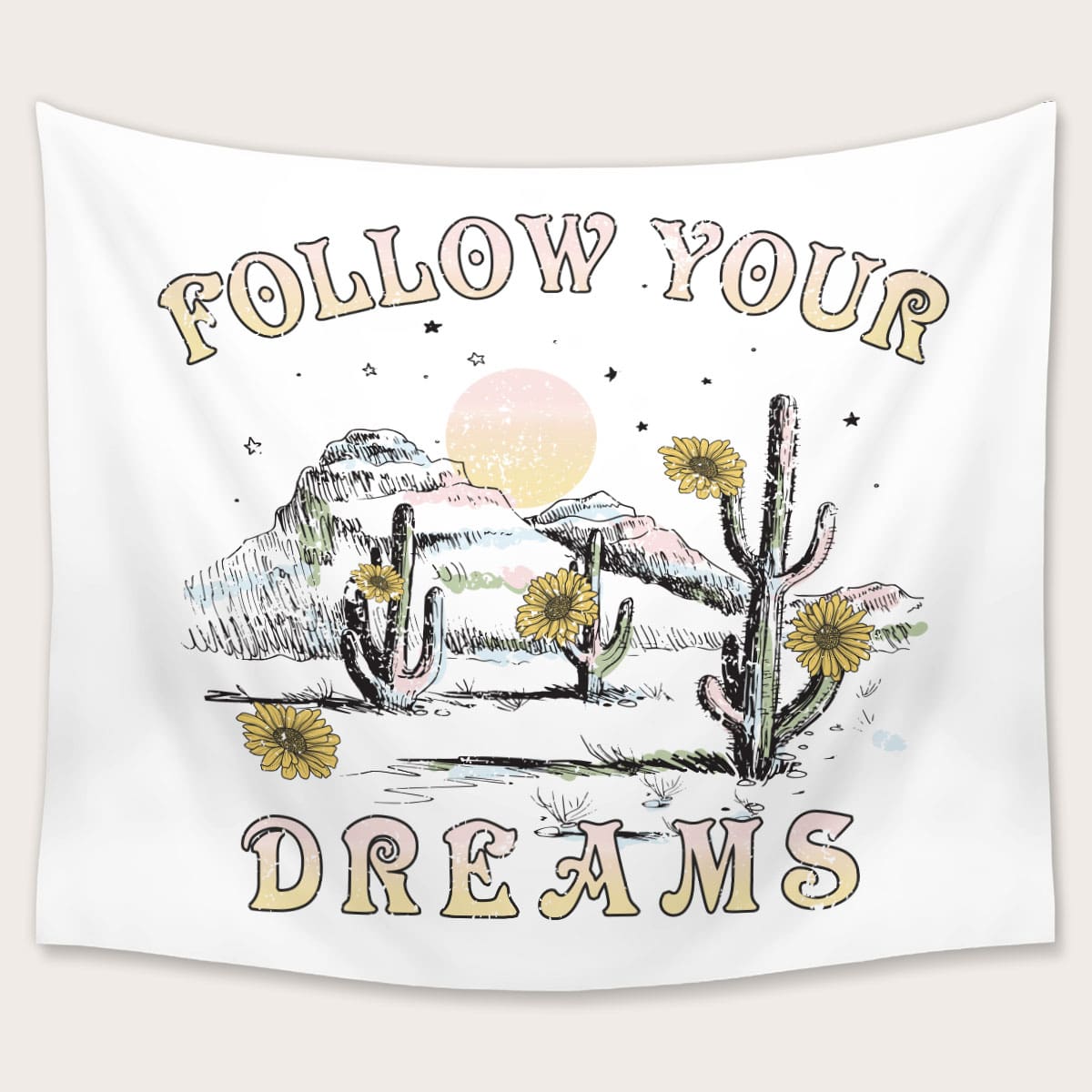 

Mountain & Cactus Tapestry, Multicolor