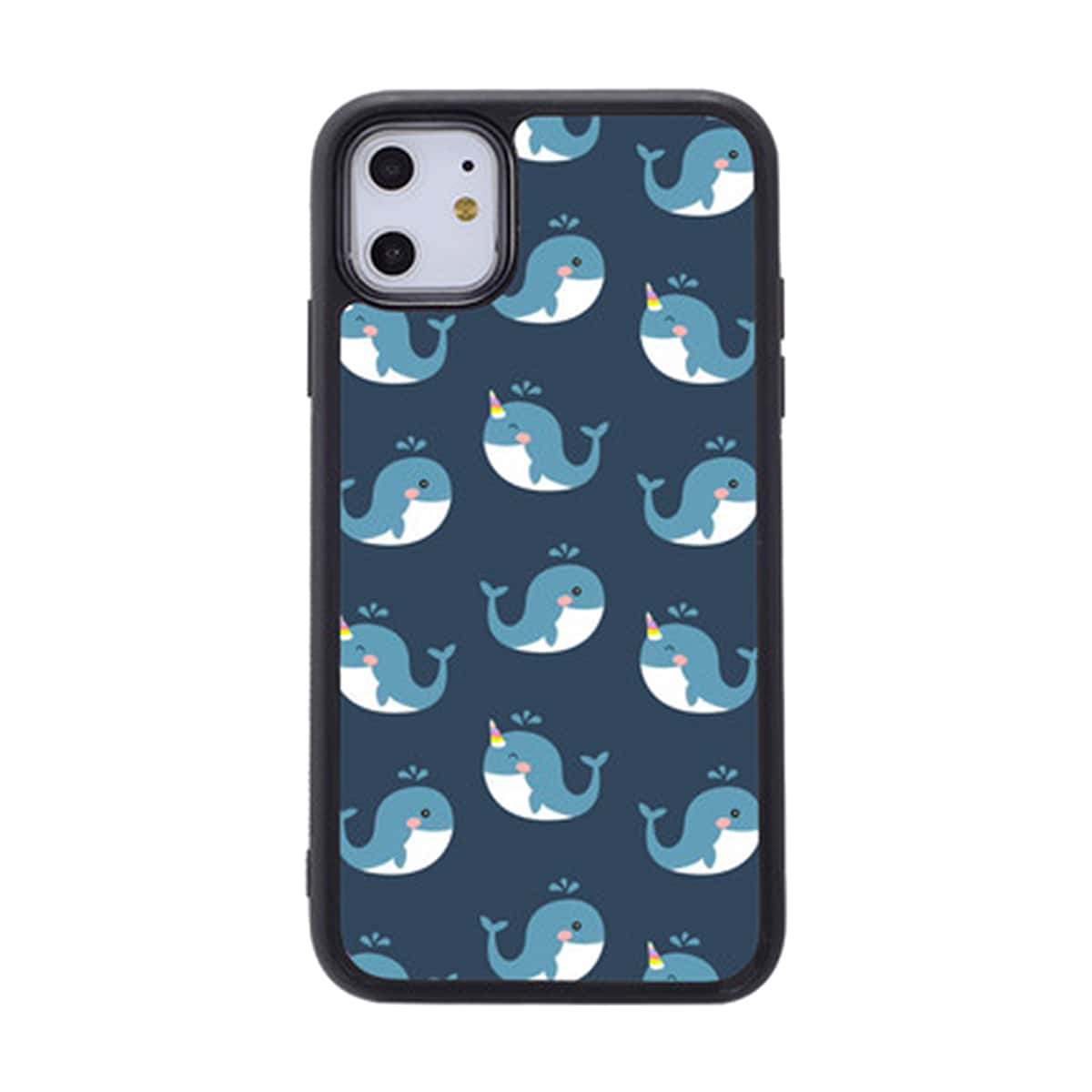 

Cartoon Whale Phone Case, Navy blue
