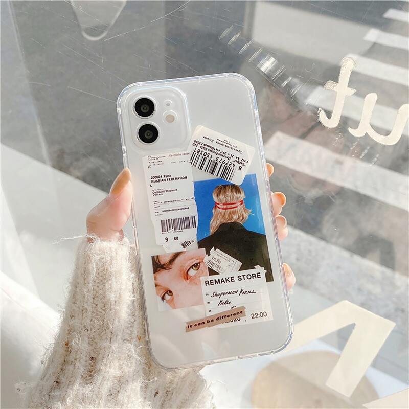 

Figure Pattern Phone Case, Clear