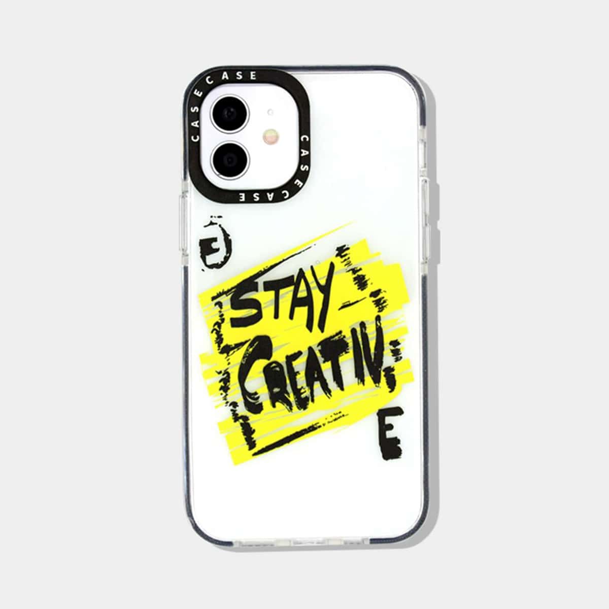 

Letter Graphic Phone Case, Multicolor