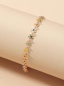花朵裝飾腳錬 - 彩色 - 查看 3