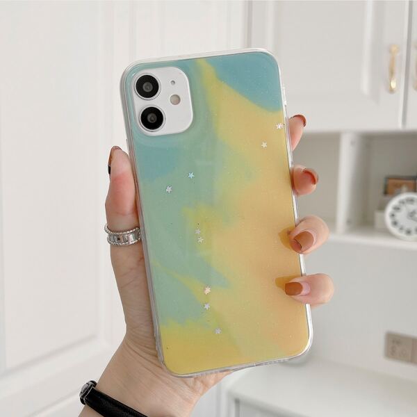 

Star Detail Gradient Phone Case, Clear