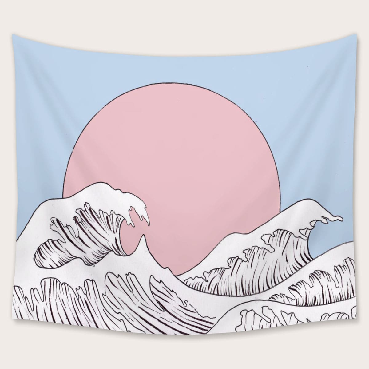

Sea Wave & Sun Tapestry, Multicolor