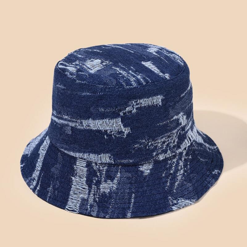

Ripped Bucket Hat, Navy blue
