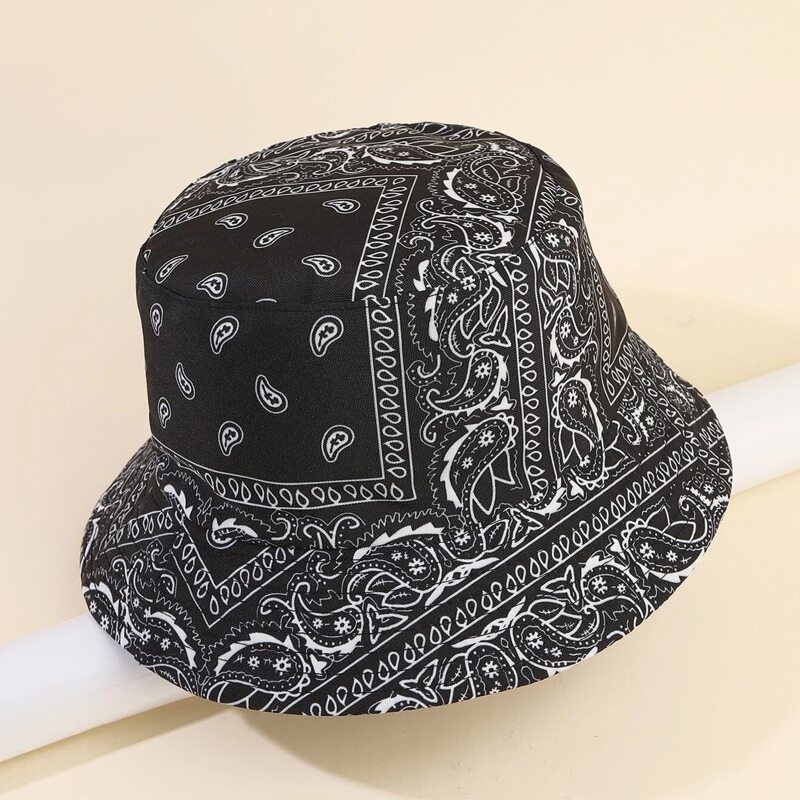 

Paisley Print Bucket Hat, Black