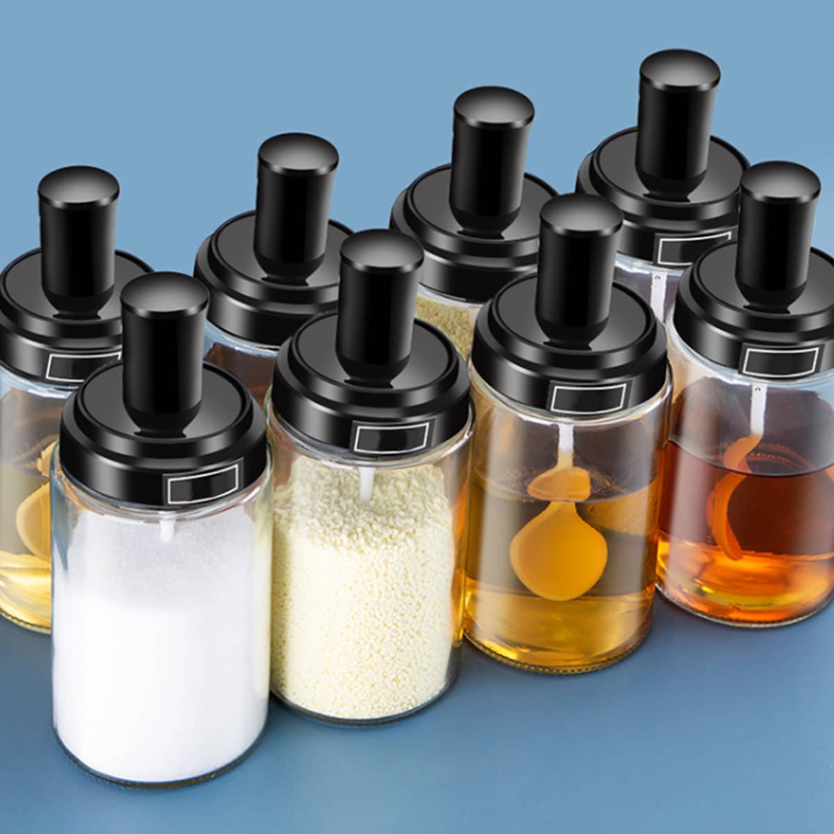 

1pc Clear Seasoning Bottle, Black
