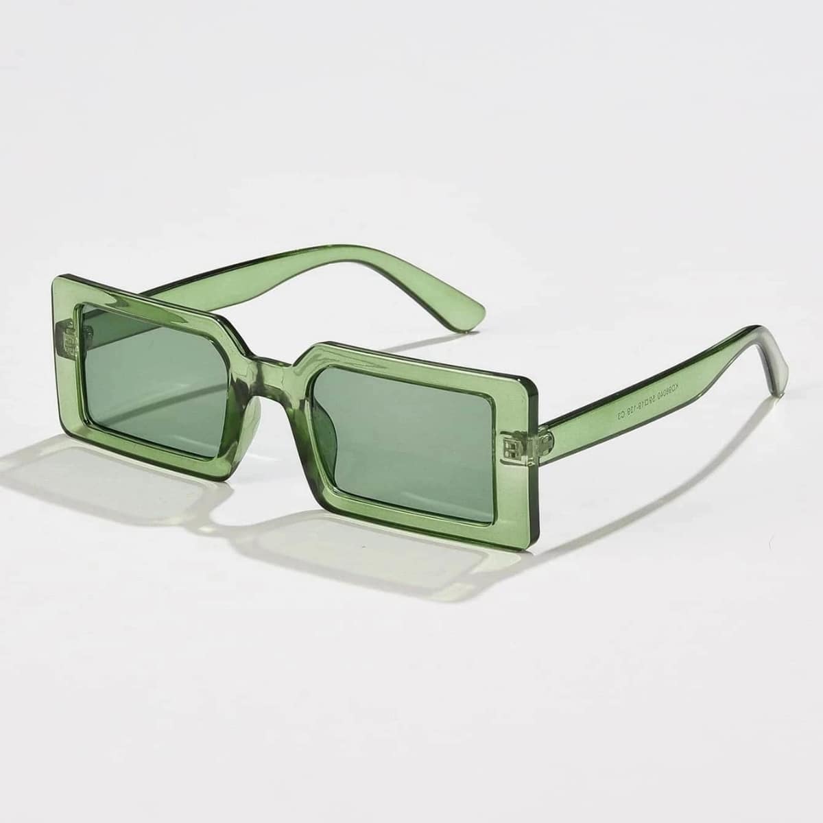 

Rectangle Frame Sunglasses, Green