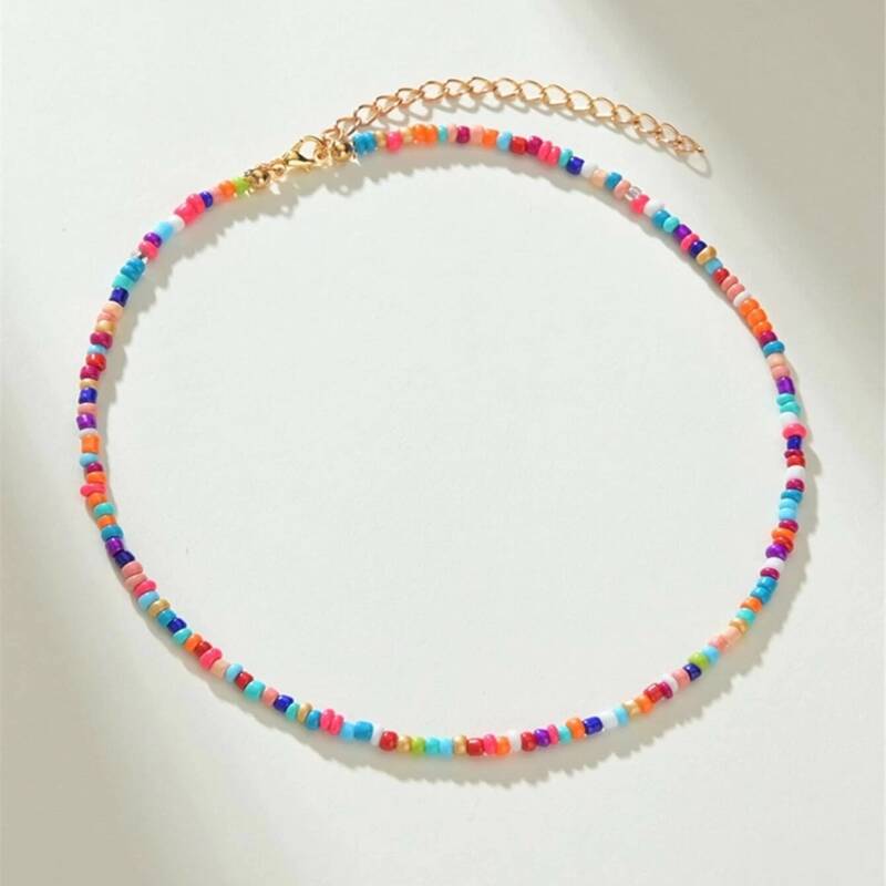 

Colorful Beaded Necklace, Multicolor
