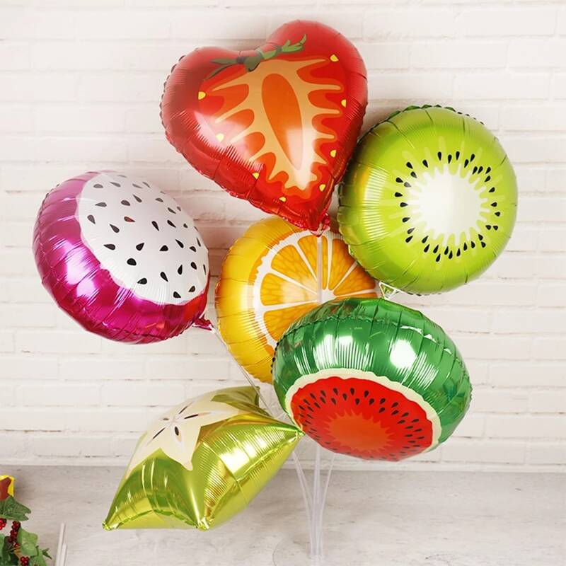 

6pcs Fruit Shaped Balloon Set, Multicolor