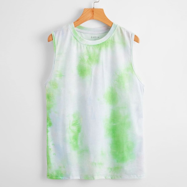 

Tie Dye Crew Neck Tank Top, Multicolor