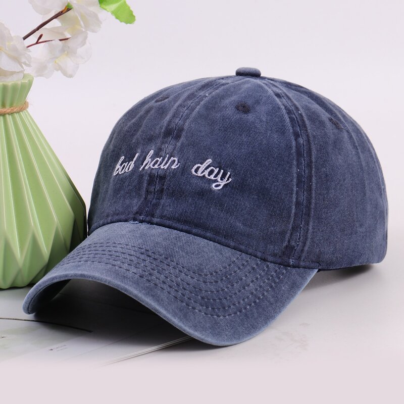 

Guys Slogan Graphic Embroidery Baseball Cap, Navy blue