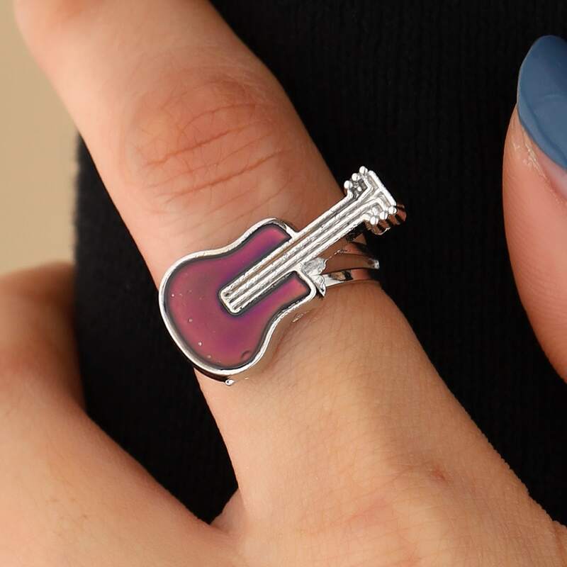 

Guitar Decor Temperature Changing Ring, Multicolor