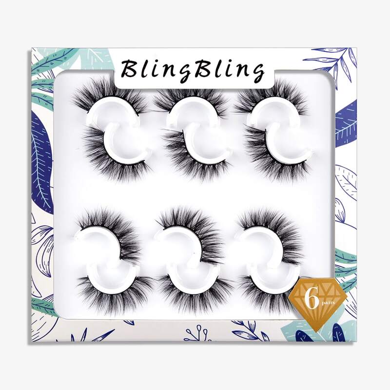 

6pairs Separated Lashes, Black
