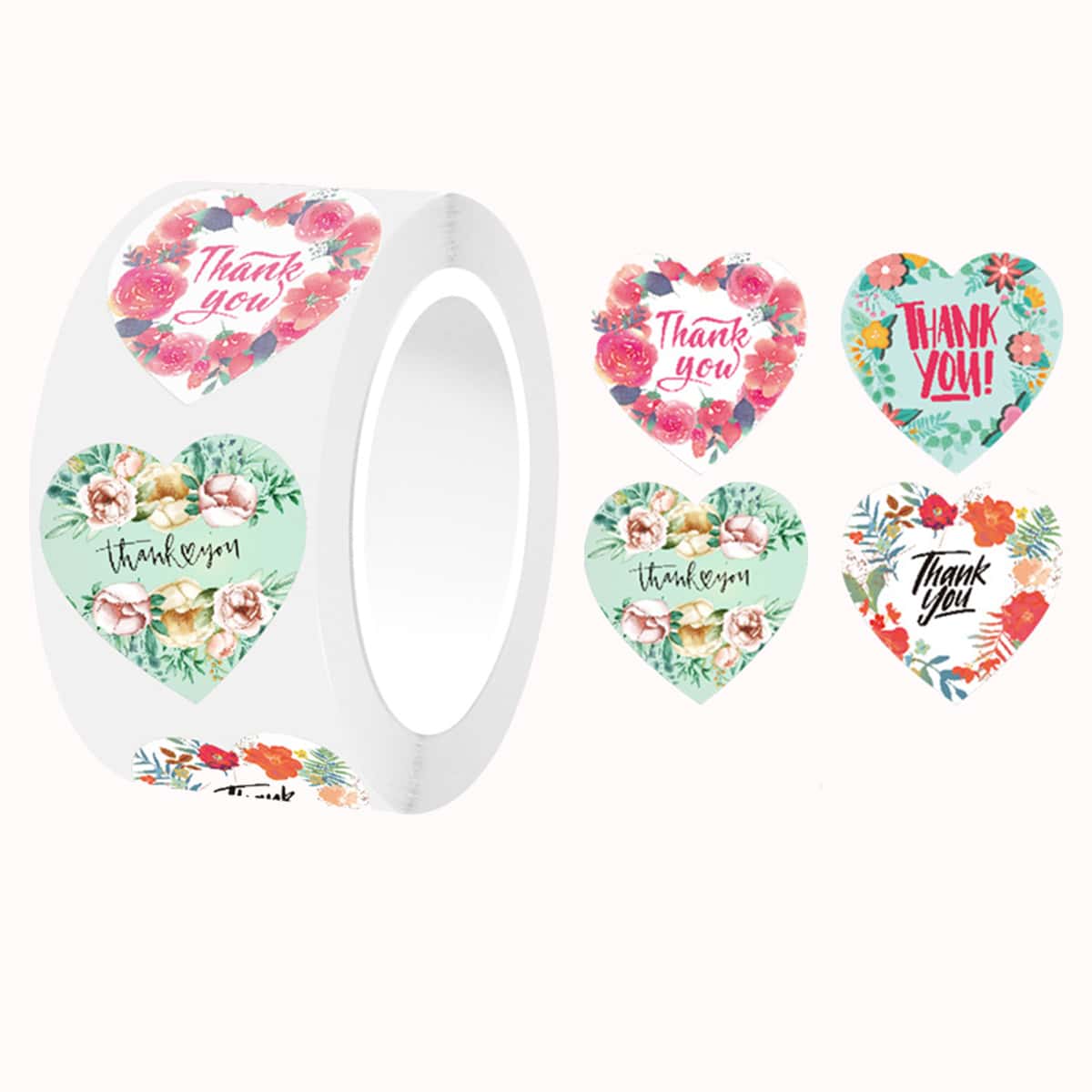 

1roll 500pcs Slogan Graphic Sticker, Multicolor