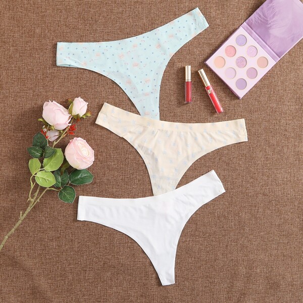 

3pack Plus Graphic Print Panty Set, Multicolor