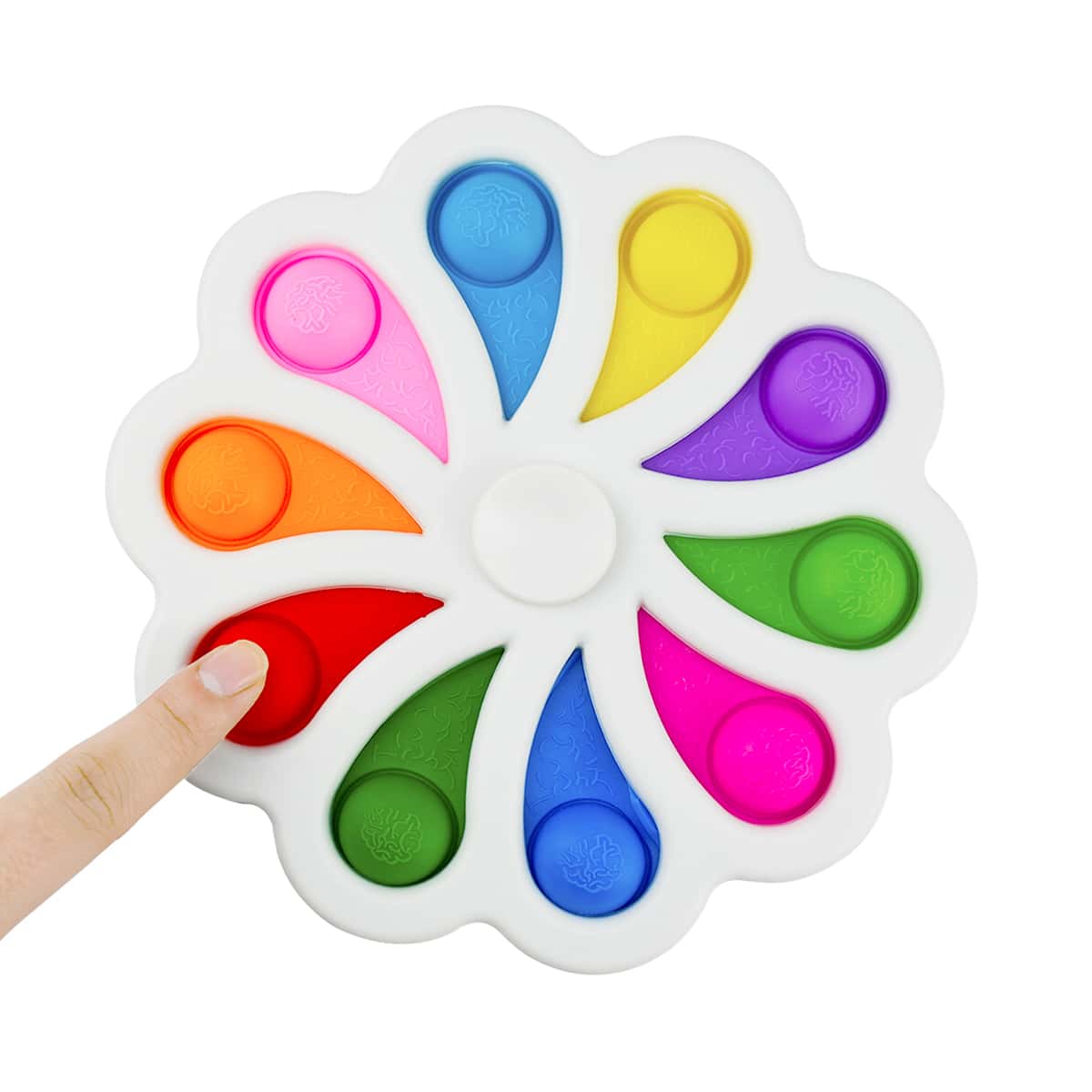 

1pc Random Floral Stress Relief Bubble Toy, Multicolor