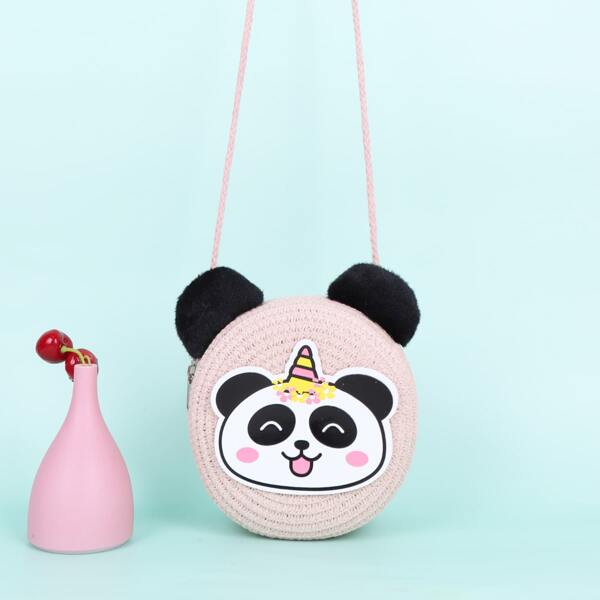 

Girls Cartoon Design Crossbody Bag, Pink