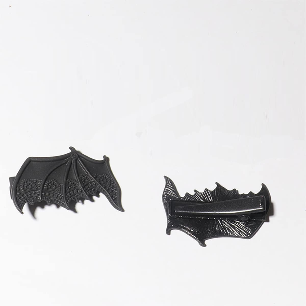 

2pcs Halloween Wing Hair Clip, Black