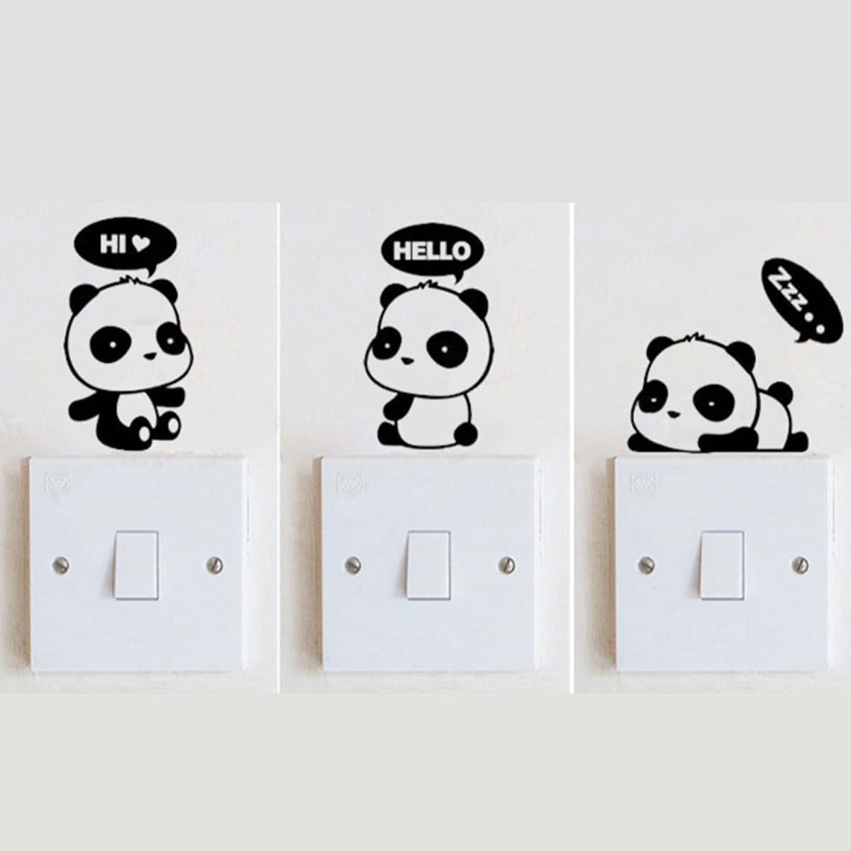 

5pcs Random Cartoon Panda Switch Sticker, Multicolor