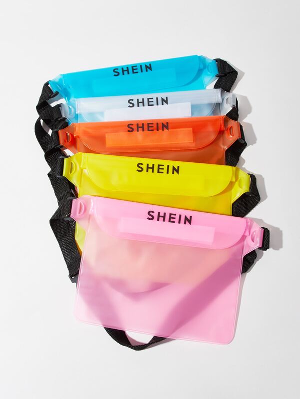 SHEIN 1pc Random Color Transparent Waterproof Fanny Pack SHEIN USA