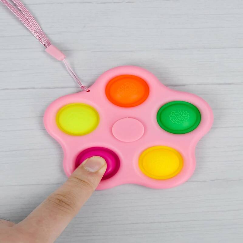 

1pc Random Floral Stress Relief Bubble Toy, Multicolor