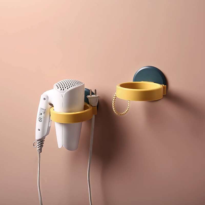 

1pc Random Wall Mount Hair Dryer Holder, Multicolor