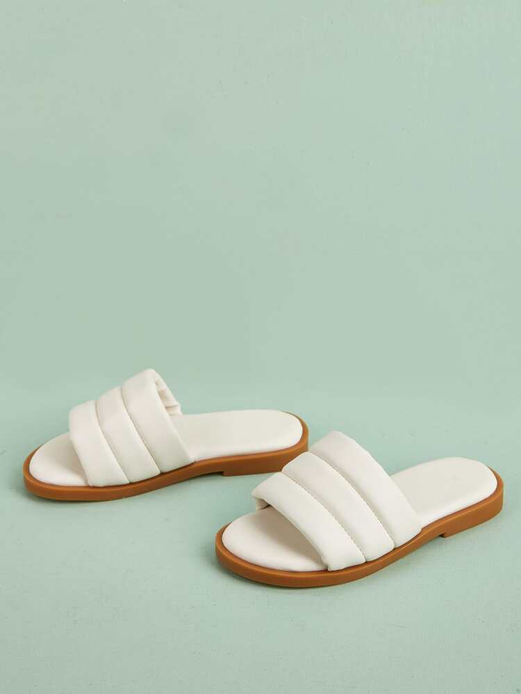 Chanclas de niñas con puntada - Beis - Añade 2