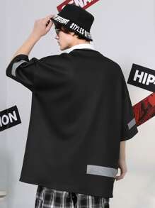 Tops de hombres Dibujos animados Calle - Negro - Ver 2