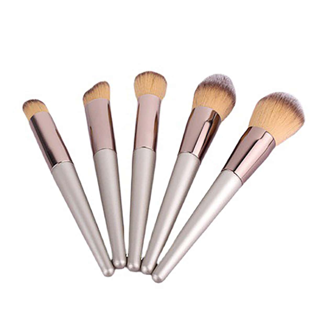 

14pcs Makeup Brush Set With Storage Bag, Champagne