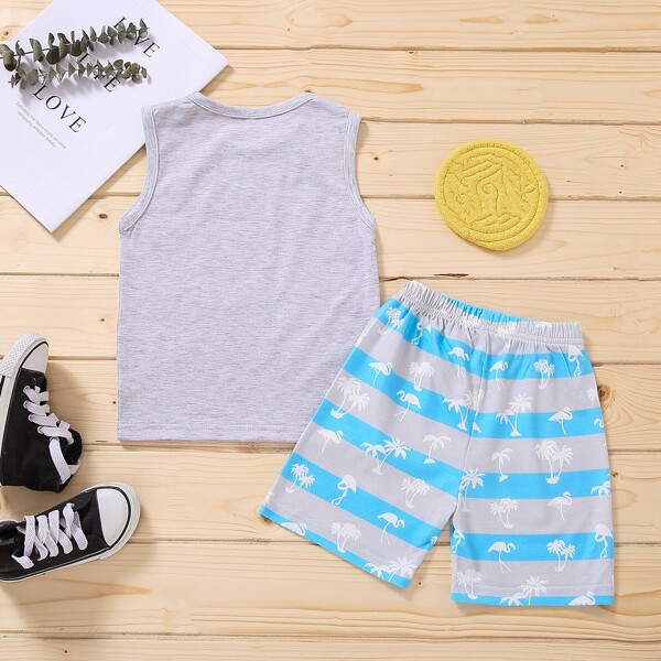 

Toddler Boys Shark & Tree Print Tank Top & Shorts, Multicolor