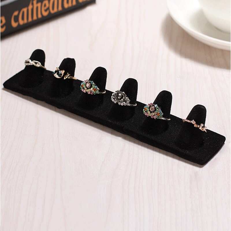 

1pc Ring Display Rack, Black