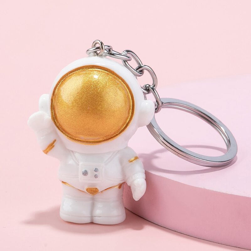 

Mini Astronaut Keychain, White
