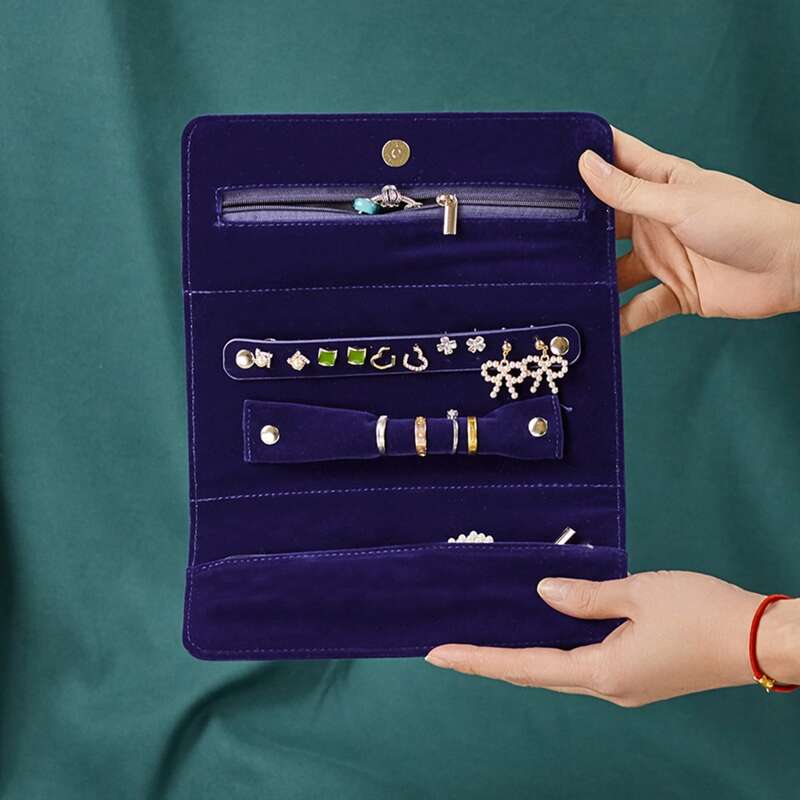 

1pc Jewelry Storage Bag, Navy blue