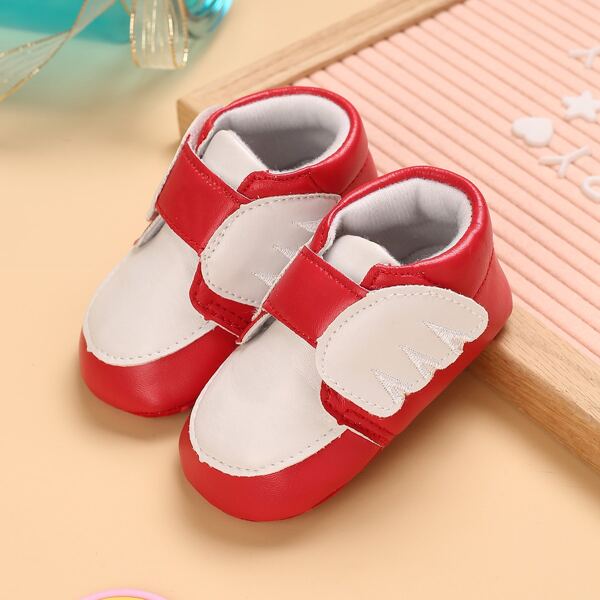 

Baby Girl Wing Decor Flats, Red and white