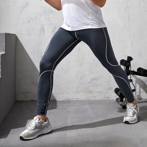 

Men Super Elastic Binding Sports Leggings, Navy blue