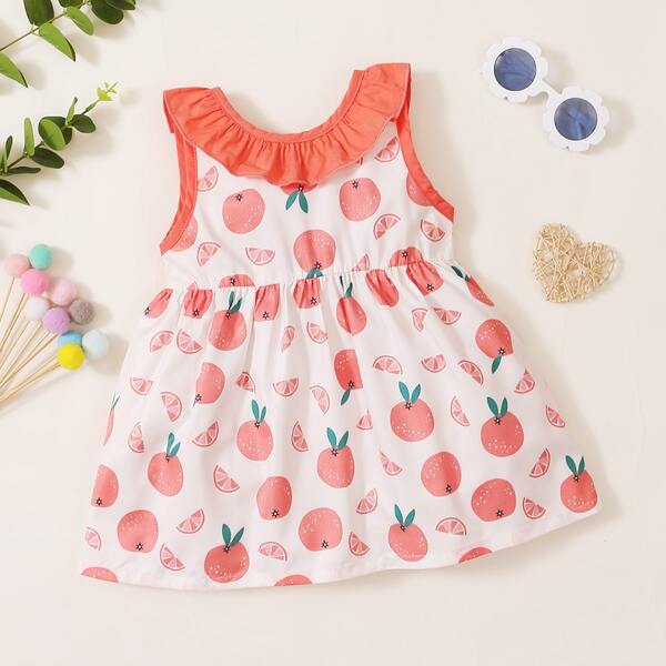 

Baby Girl Allover Fruit Print Smock Dress, Multicolor