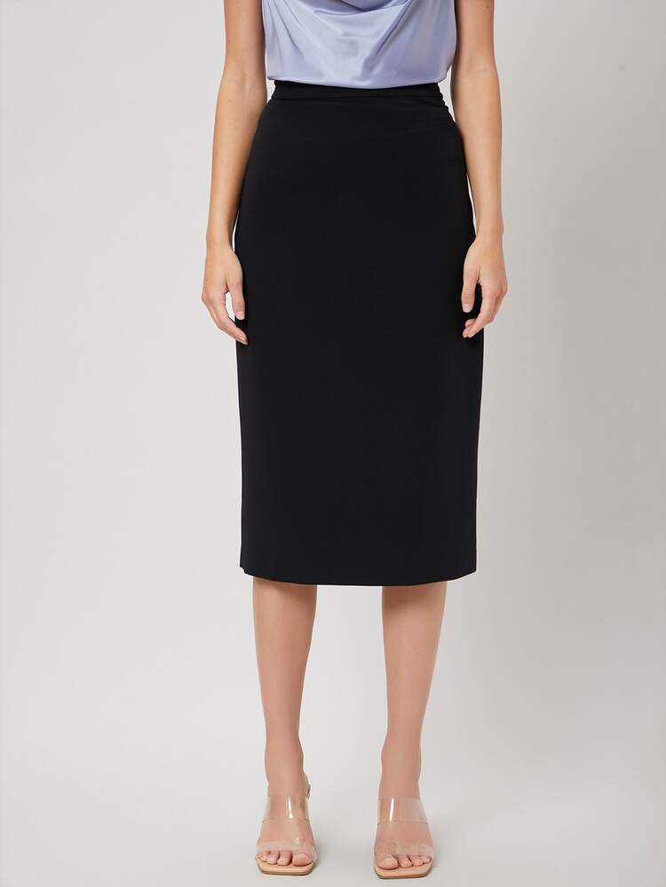 SHEIN High Waist Straight Skirt - Black - View 8