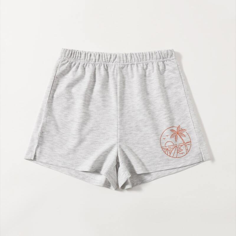 

Tropical Graphic Shorts, Light grey