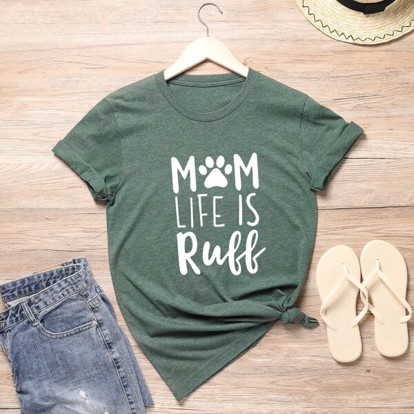 

Plus Paw & Slogan Graphic Tee, Green