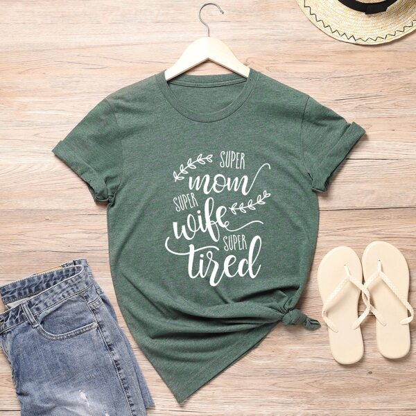 

Plus Plants & Slogan Graphic Tee, Green