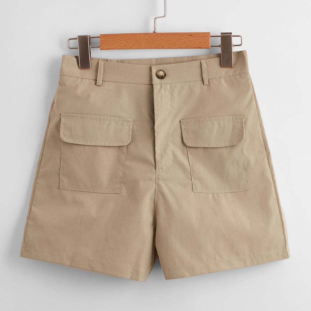 

Solid Pocket Shorts, Khaki