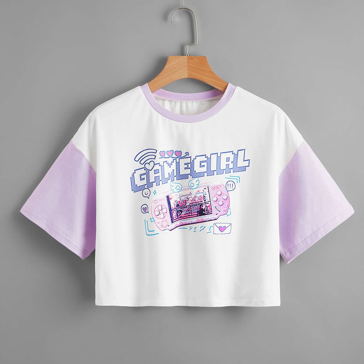 

Letter Graphic Colorblock Tee, Multicolor