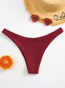 Braga bikini con abertura alta - Burdeos - Ver 7